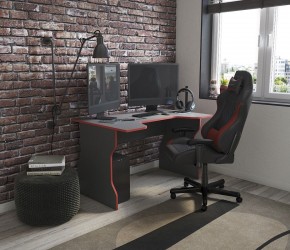 Стол компьютерный ВАРДИГ K1 120x82, антрацит/красный в Красноуральске - krasnouralsk.ok-mebel.com | фото 4