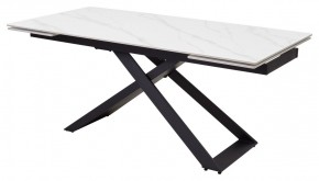 Стол LIVORNO 180 MATT WHITE MARBLE SOLID CERAMIC / BLACK, ®DISAUR в Красноуральске - krasnouralsk.ok-mebel.com | фото 2
