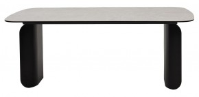 Стол NORD 200 TL-102 Бежевый мрамор, испанская керамика / черный каркас, ®DISAUR в Красноуральске - krasnouralsk.ok-mebel.com | фото 4