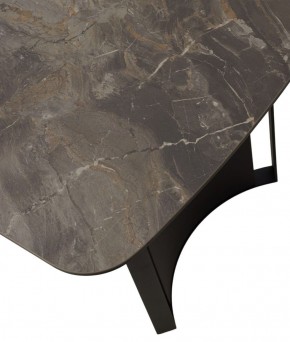 Стол RASMUS 160 KL-80 Серый мрамор, итальянская керамика / черный каркас, ®DISAUR в Красноуральске - krasnouralsk.ok-mebel.com | фото 9