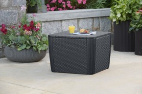 Стол-сундук Лузон Плюс (Luzon Plus Flat Wicker), графит в Красноуральске - krasnouralsk.ok-mebel.com | фото