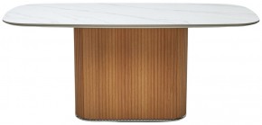 Стол TAMPA 180 цвет БЕЛЫЙ МРАМОР M326, керамика / Каркас OAK, ®DISAUR в Красноуральске - krasnouralsk.ok-mebel.com | фото 9