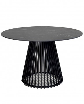 Стол TERNI 120 MATT BLACK MARBLE SOLID CERAMIC Черный мрамор матовый, керамика /Черн.каркас, ®DISAUR в Красноуральске - krasnouralsk.ok-mebel.com | фото 3