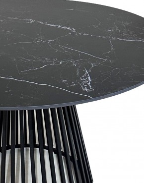 Стол TERNI 120 MATT BLACK MARBLE SOLID CERAMIC Черный мрамор матовый, керамика /Черн.каркас, ®DISAUR в Красноуральске - krasnouralsk.ok-mebel.com | фото 4