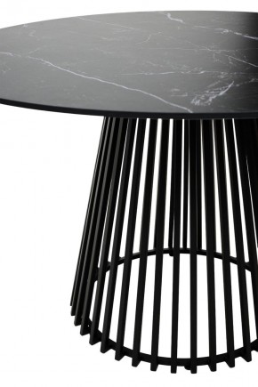 Стол TERNI 120 MATT BLACK MARBLE SOLID CERAMIC Черный мрамор матовый, керамика /Черн.каркас, ®DISAUR в Красноуральске - krasnouralsk.ok-mebel.com | фото 5