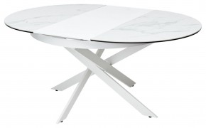 Стол TRENTO 120 HIGH GLOSS STATUARIO Белый мрамор глянцевый, керамика/ белый каркас, ®DISAUR в Красноуральске - krasnouralsk.ok-mebel.com | фото 7