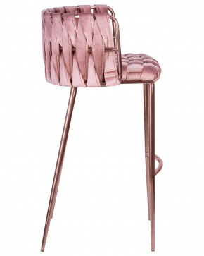 Стул барный DOBRIN EMMA ROSE GOLD, розовый велюр (VF-10) в Красноуральске - krasnouralsk.ok-mebel.com | фото 3