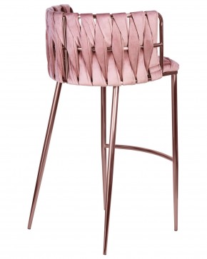 Стул барный DOBRIN EMMA ROSE GOLD, розовый велюр (VF-10) в Красноуральске - krasnouralsk.ok-mebel.com | фото 4