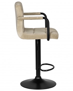 Стул барный DOBRIN KRUGER ARM BLACK, бежевый вельвет (LAR-E2041-04) в Красноуральске - krasnouralsk.ok-mebel.com | фото 3