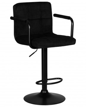 Стул барный DOBRIN KRUGER ARM BLACK, черный вельвет (LAR-E2041-52) в Красноуральске - krasnouralsk.ok-mebel.com | фото