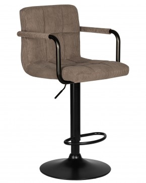 Стул барный DOBRIN KRUGER ARM BLACK, какао вельвет (LAR-E2041-05) в Красноуральске - krasnouralsk.ok-mebel.com | фото 2