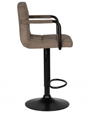 Стул барный DOBRIN KRUGER ARM BLACK, какао вельвет (LAR-E2041-05) в Красноуральске - krasnouralsk.ok-mebel.com | фото 3