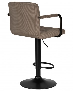 Стул барный DOBRIN KRUGER ARM BLACK, какао вельвет (LAR-E2041-05) в Красноуральске - krasnouralsk.ok-mebel.com | фото 4