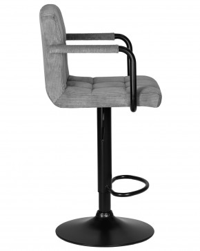 Стул барный DOBRIN KRUGER ARM BLACK, серый вельвет (LAR-E2041-25) в Красноуральске - krasnouralsk.ok-mebel.com | фото 3