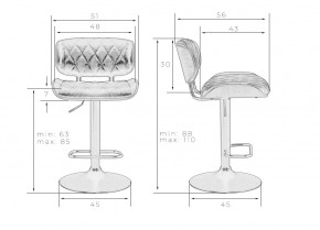 Стул барный DOBRIN MORGAN, цвет черный глянец PU ABD 002 в Красноуральске - krasnouralsk.ok-mebel.com | фото 11