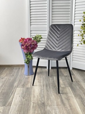 Стул DUKE BLUVEL-14 GREY, велюр / черный каркас М-City в Красноуральске - krasnouralsk.ok-mebel.com | фото 4