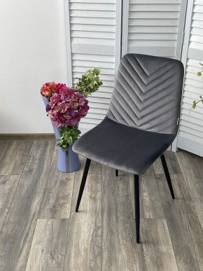 Стул DUKE BLUVEL-14 GREY, велюр / черный каркас М-City в Красноуральске - krasnouralsk.ok-mebel.com | фото 5