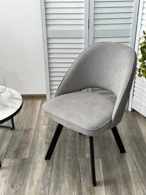 Стул DUNA 360 град. поворот. B22 Серый, велюр / черный каркас, М-City в Красноуральске - krasnouralsk.ok-mebel.com | фото 8