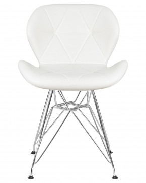 Стул обеденный DOBRIN BUTTERFLY CHROME, ножки хром, цвет белый в Красноуральске - krasnouralsk.ok-mebel.com | фото 6