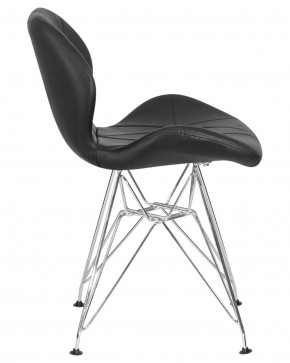 Стул обеденный DOBRIN BUTTERFLY CHROME, ножки хром, цвет чёрный в Красноуральске - krasnouralsk.ok-mebel.com | фото 3