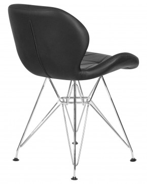 Стул обеденный DOBRIN BUTTERFLY CHROME, ножки хром, цвет чёрный в Красноуральске - krasnouralsk.ok-mebel.com | фото 4