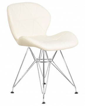 Стул обеденный DOBRIN BUTTERFLY CHROME, ножки хром, цвет кремовый в Красноуральске - krasnouralsk.ok-mebel.com | фото 2