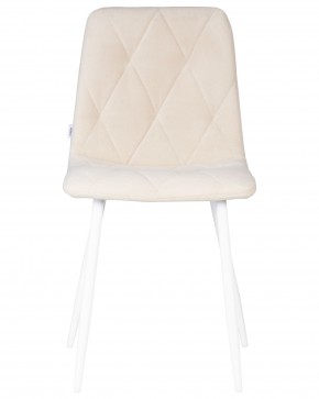 Стул обеденный DOBRIN CHILLY ROMBO, Бежевый Simple 44, основание белое в Красноуральске - krasnouralsk.ok-mebel.com | фото 6