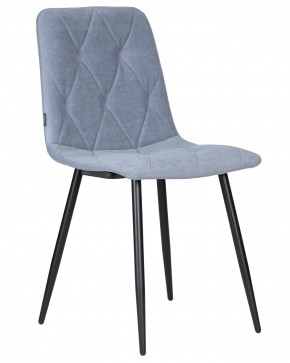 Стул обеденный DOBRIN CHILLY ROMBO, Серо-голубой Simple 26, основание черное в Красноуральске - krasnouralsk.ok-mebel.com | фото