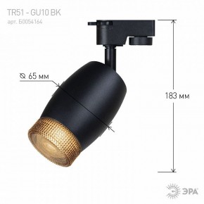 Светильник на штанге Эра  TR51 - GU10 BK в Красноуральске - krasnouralsk.ok-mebel.com | фото 4