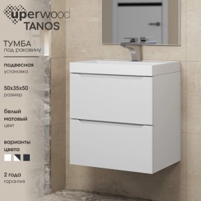 Тумба под раковину Uperwood Tanos 50 см, подвесная, белая матовая в Красноуральске - krasnouralsk.ok-mebel.com | фото 6