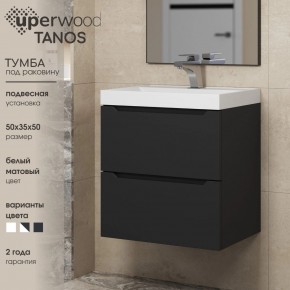 Тумба под раковину Uperwood Tanos 50 см, подвесная, черная матовая в Красноуральске - krasnouralsk.ok-mebel.com | фото 4