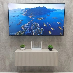 Тумба подвесная под ТВ LINES MTV3-MA 900 Бежевый (Леда-М 10.1.5) в Красноуральске - krasnouralsk.ok-mebel.com | фото 3