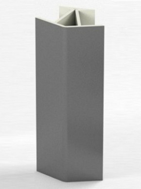 Угловое соединение для цоколя 135 гр. h100 мм (Алюминий, Белый, Черный, Сонома) в Красноуральске - krasnouralsk.ok-mebel.com | фото 1