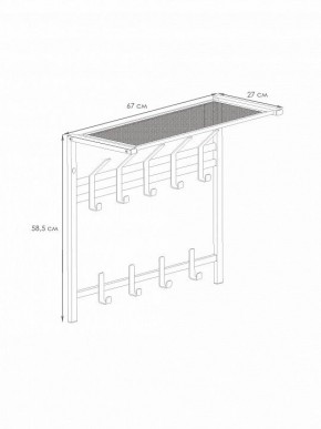 Вешалка-полка Торонто 22 в Красноуральске - krasnouralsk.ok-mebel.com | фото 3