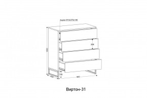 ВИРТОН 31 Комод (винтерберг) в Красноуральске - krasnouralsk.ok-mebel.com | фото 2