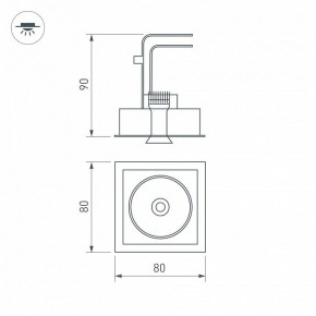 Встраиваемый светильник Arlight CL-SIMPLE-S80x80-9W Warm3000 (BK, 45 deg) 028149 в Красноуральске - krasnouralsk.ok-mebel.com | фото 9