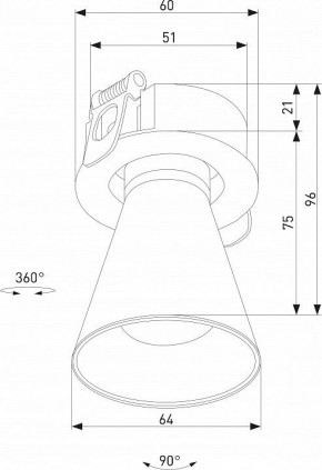 Встраиваемый светильник Elektrostandard Bell 25097/LED 8W 3000K белый в Красноуральске - krasnouralsk.ok-mebel.com | фото 5