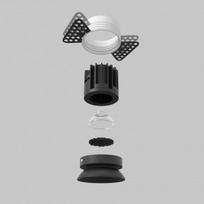 Встраиваемый светильник Maytoni Round DL058-7W2.7K-TRS-B в Красноуральске - krasnouralsk.ok-mebel.com | фото 5