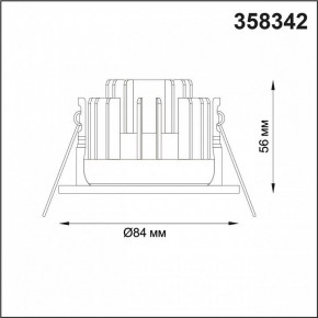 Встраиваемый светильник Novotech Regen 358342 в Красноуральске - krasnouralsk.ok-mebel.com | фото 4