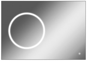Зеркало Eclipse 100 black с подсветкой Sansa (SE1032Z) в Красноуральске - krasnouralsk.ok-mebel.com | фото