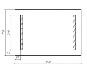 Зеркало Good Light 2-100 с подсветкой Домино (GL7016Z) в Красноуральске - krasnouralsk.ok-mebel.com | фото 3